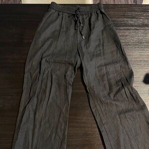 Zara black womens linen pants